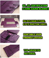 3 Zone Purple Far Infrared Sauna Blanket with Bain Stones